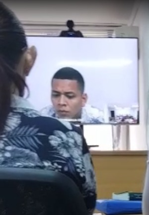 Diego Acuña Carvajalino, alias 'Dieguito', durante la audiencia en la que fue condenado.