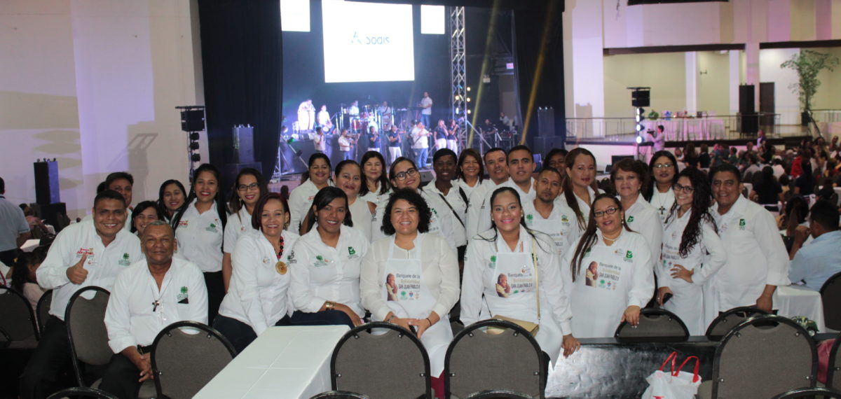 En la foto del Banquete de la Solidaridad San Juan Pablo II del año anterior.