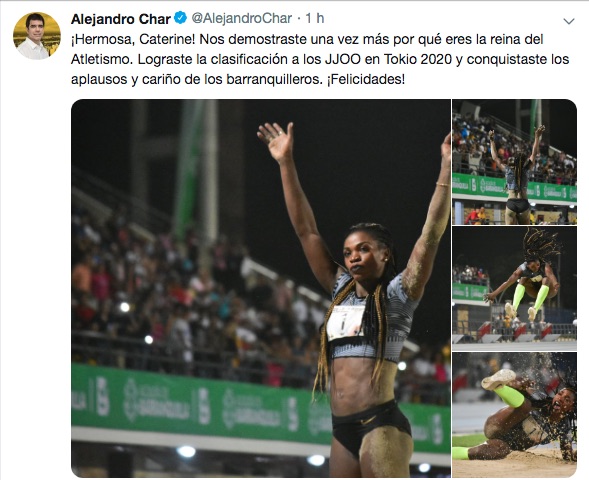 Twitter El trino del Alcalde Alejandro Char.