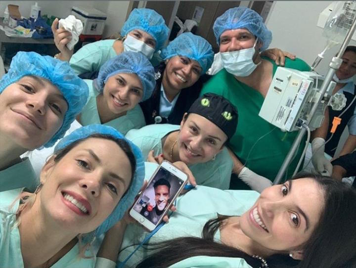 Sebastián Viera también agradeció al cuerpo médico que atendió el parto.