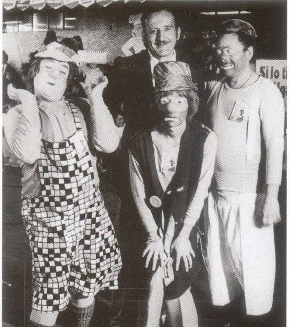 'Bebé', 'Tuerquita' y 'Pernito', en una foto para el recuerdo.