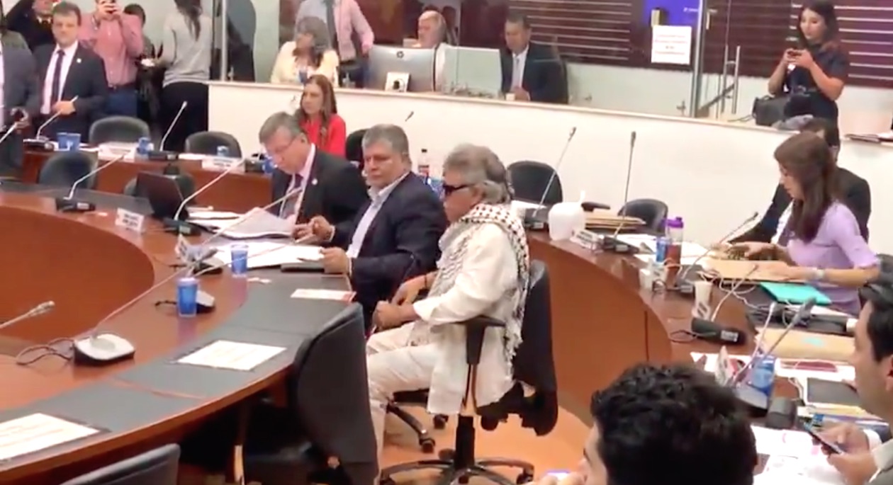 'Jesús Santrich', en la Comisión VII de la Cámara de Representantes.