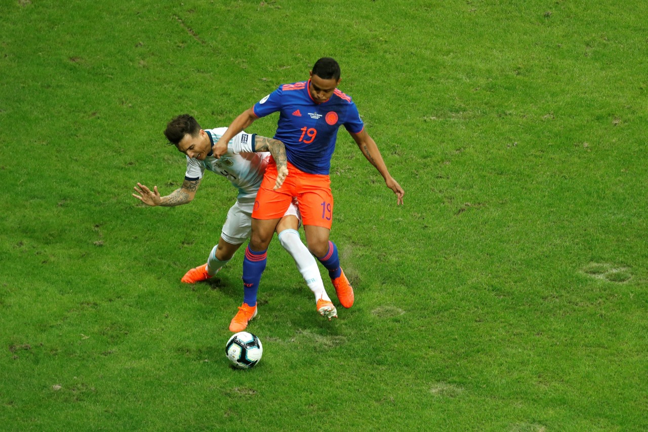 Momento de la lesión de Luis Fernando Muriel. 