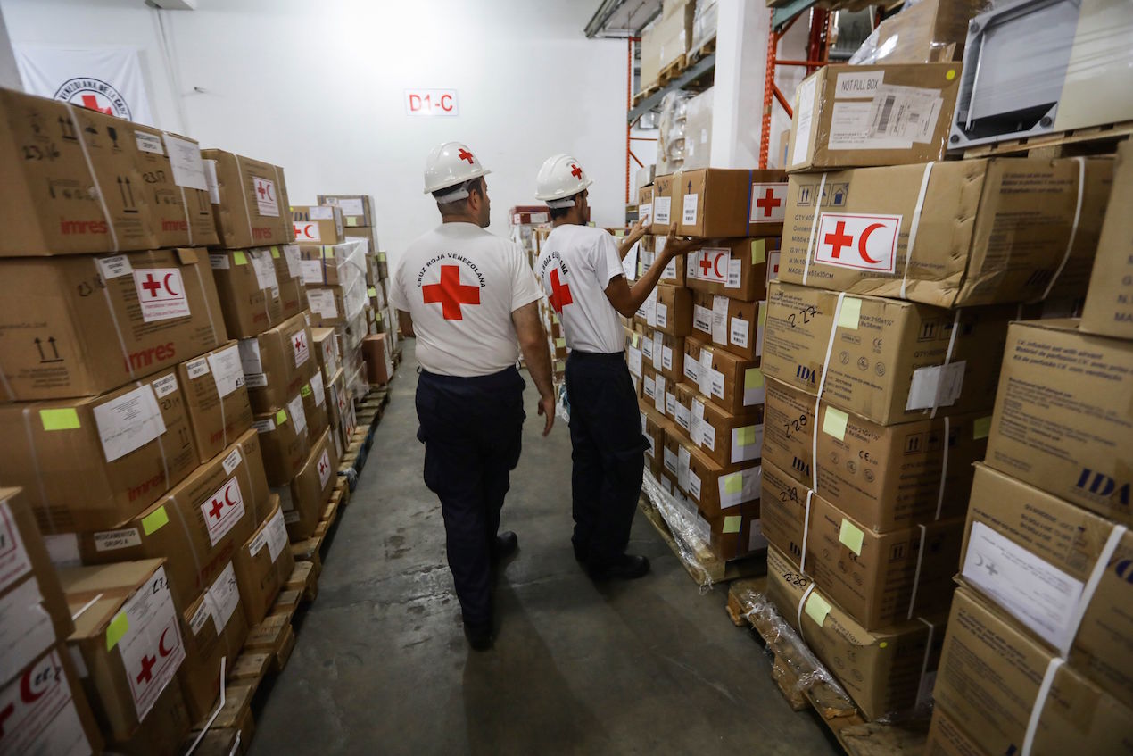 El pasado lunes la organización informó en un comunicado que había recibido una segunda carga de 24 toneladas y que esta contiene medicamentos, materiales médicos y plantas eléctricas.