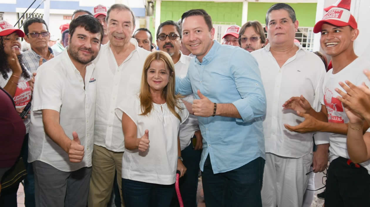 Elsa Noguera De La Espriella, William Torres Arcila, Fuad Char Abdala y Jaime Pumarejo