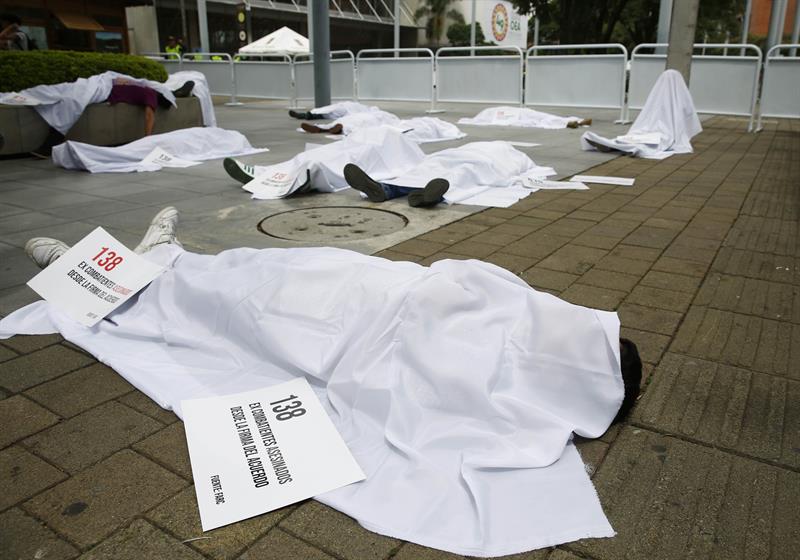 El acto que realizaron los activistas.