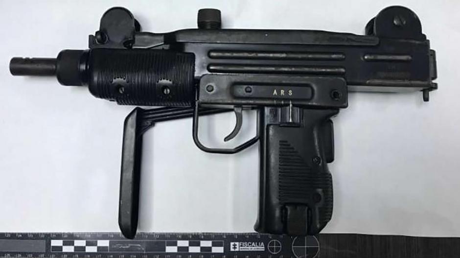 La Miniuzi 9 milímetros que le incautaron a Gheiner Enrique Vásquez Mendoza, alias ‘Toro’.