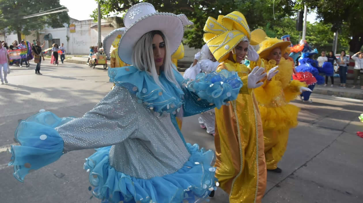 Corte Real en la marcha del Orgullo Gay en Barranquilla.