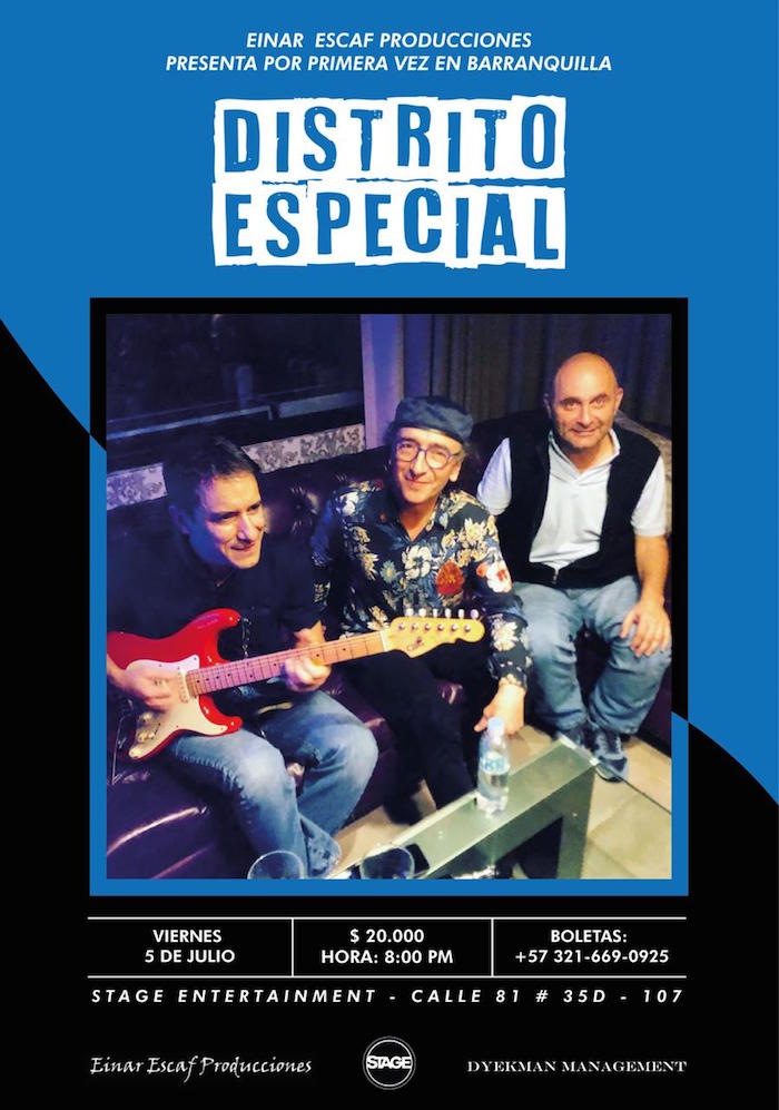 Invitación al concierto de Distrito Especial.