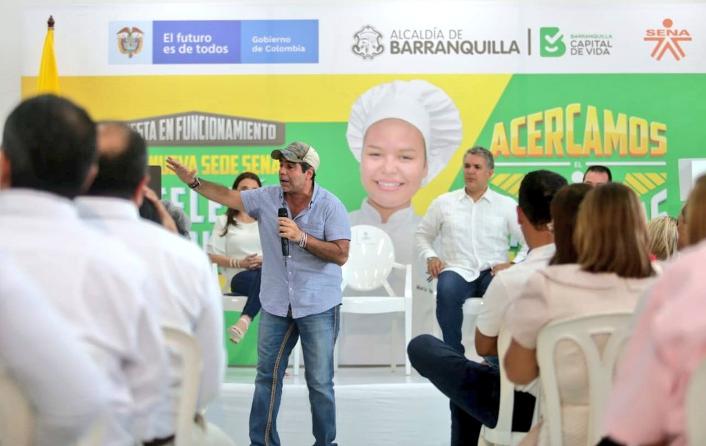 El Alcalde de Barranquilla Alejandro Char y el Presidente de la República, Iván Duque.