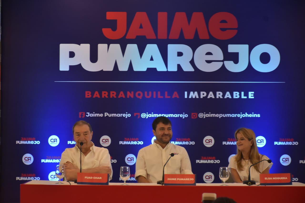 Jairo Cassiani Fuad Char, Jaime Pumarejo y Elsa Noguera.