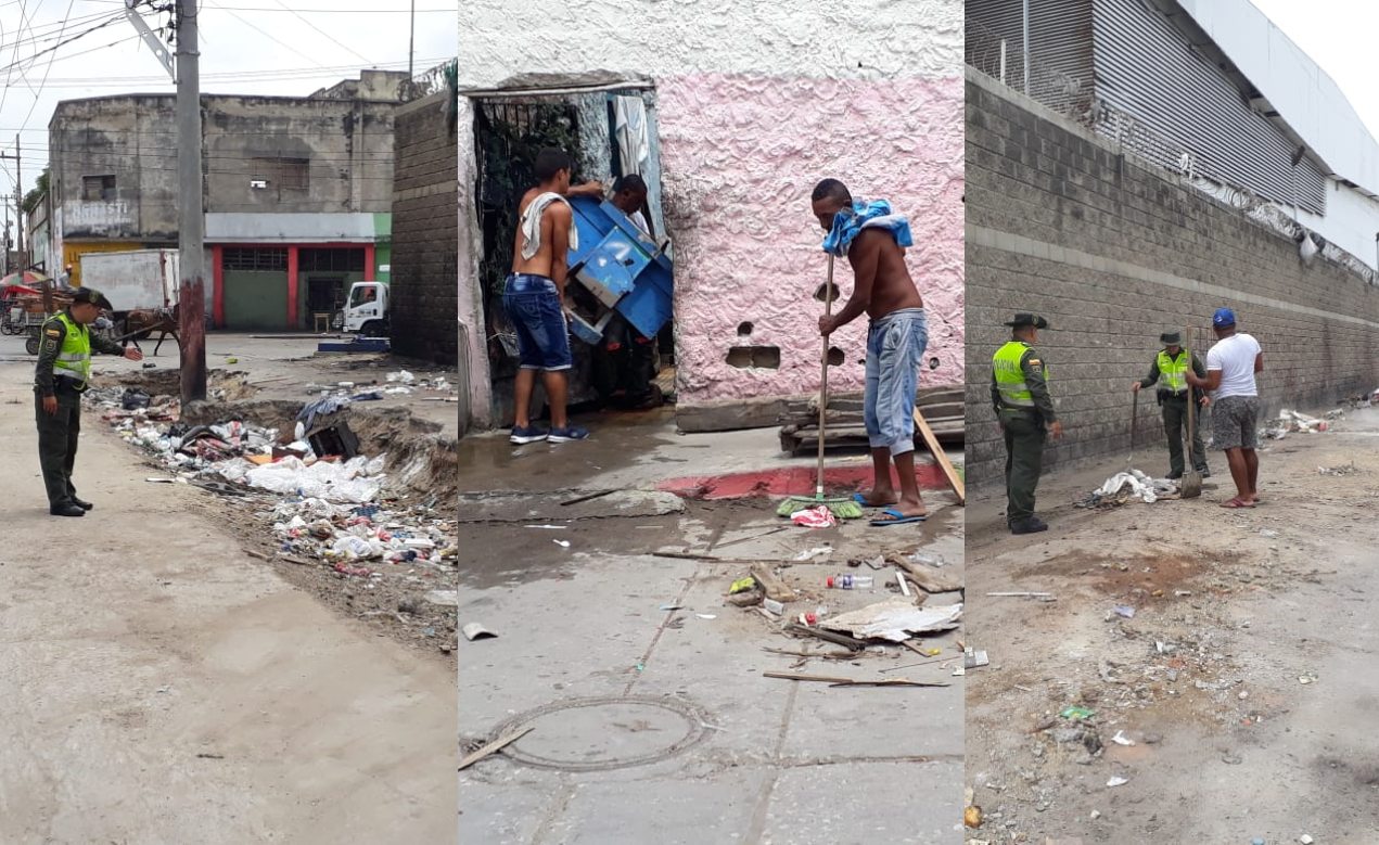 Ornato y embellecimiento en el barrio Rebolo.