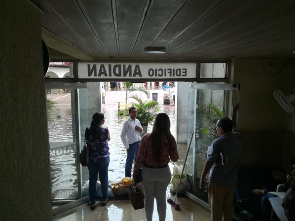 El Tiempo Así estaba el Centro Histórico de la ciudad.