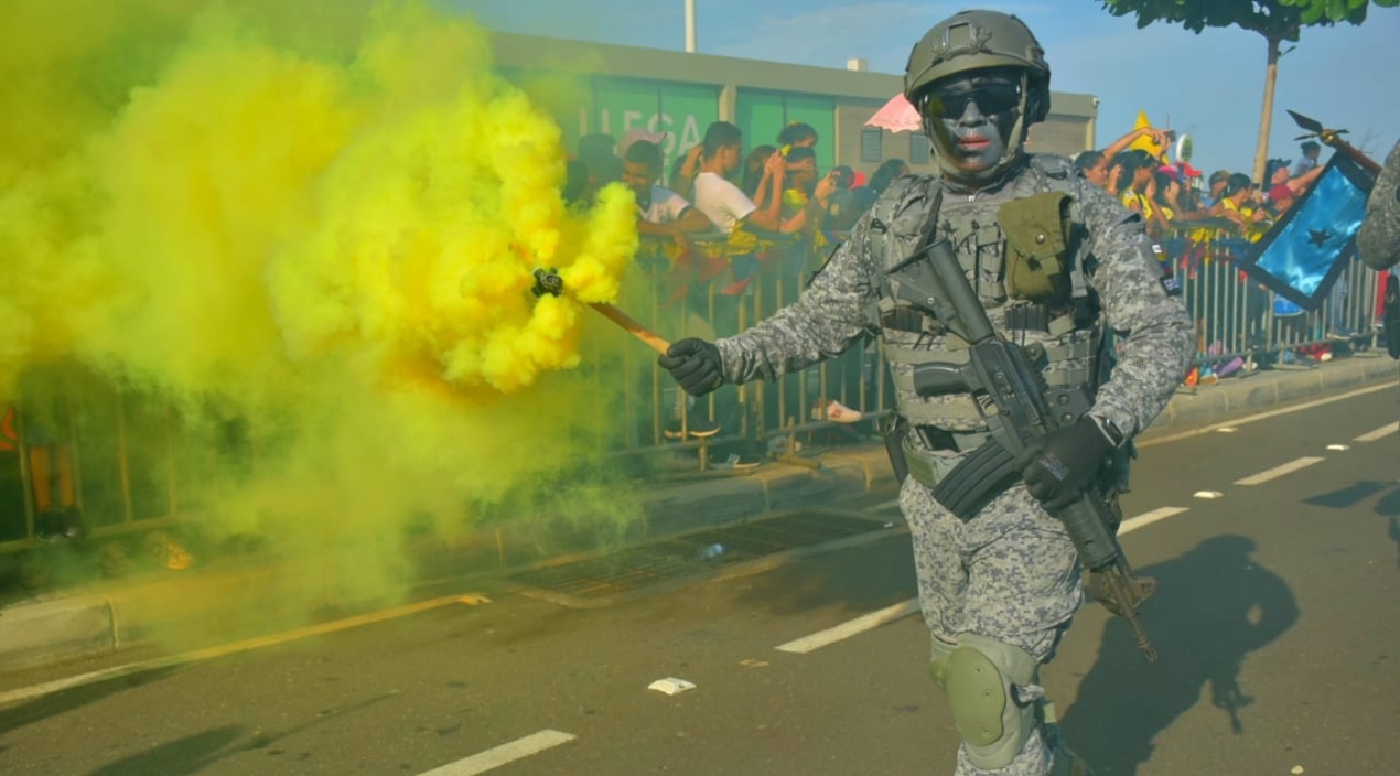 La Fuerza Aérea también mostró su poderío.