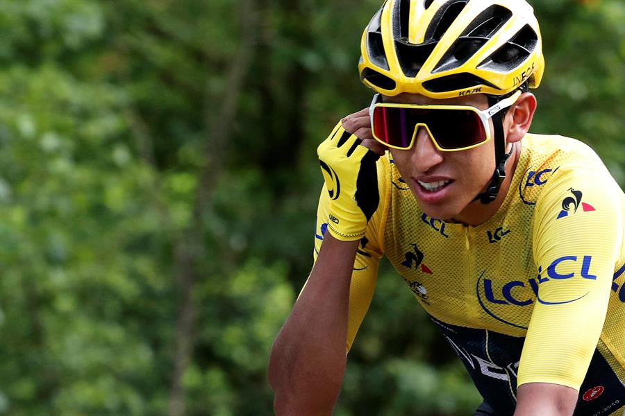 El ciclista colombiano Egan Bernal.