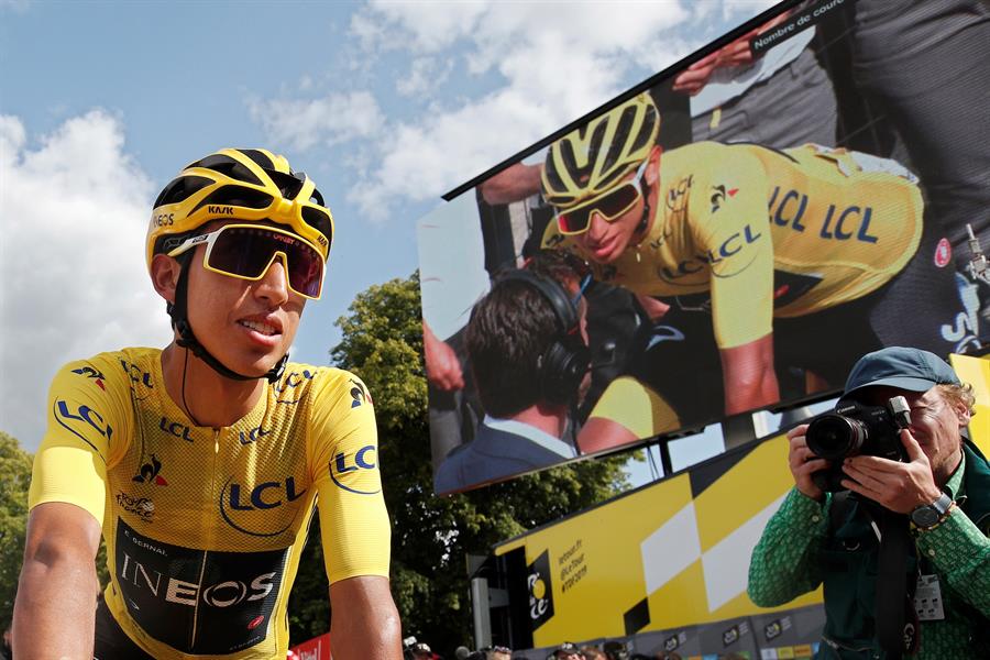 El ciclista colombiano Egan Bernal.