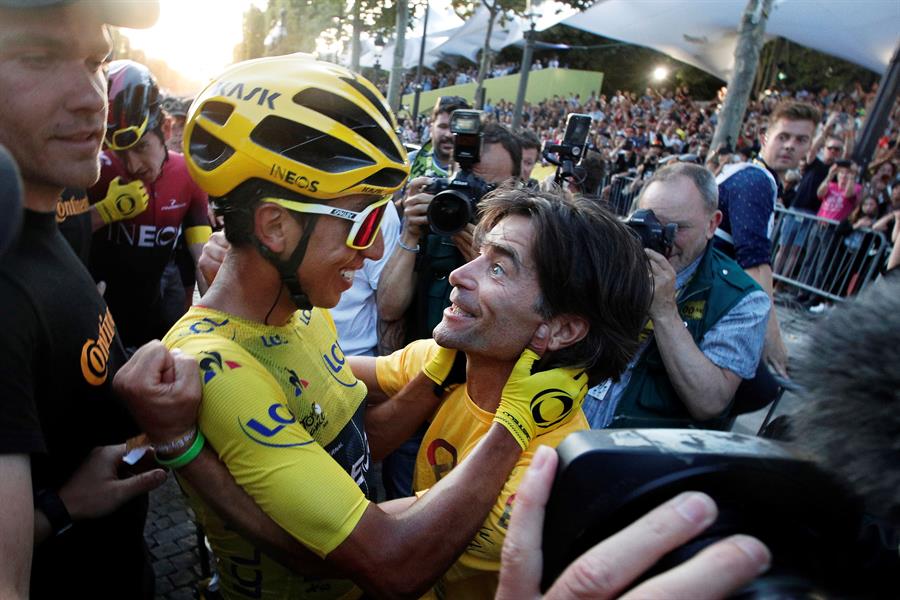 El ciclista colombiano Egan Bernal.
