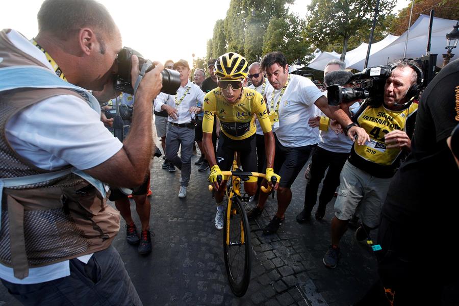El ciclista colombiano Egan Bernal.
