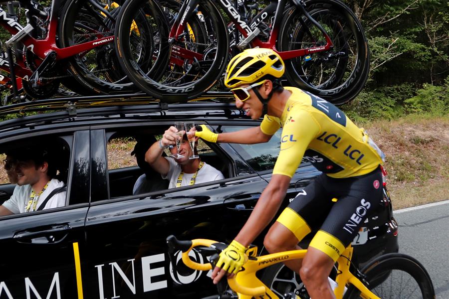 El ciclista colombiano Egan Bernal.