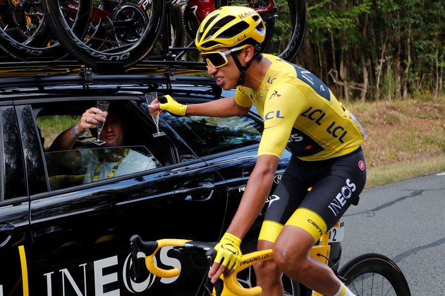 El ciclista colombiano Egan Bernal.