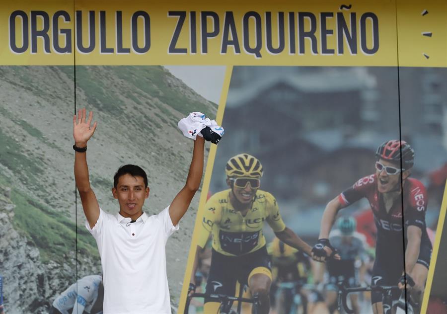El ciclista colombiano Egan Bernal.