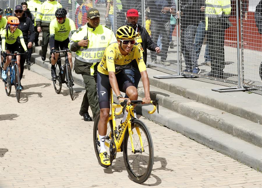 El ciclista colombiano Egan Bernal