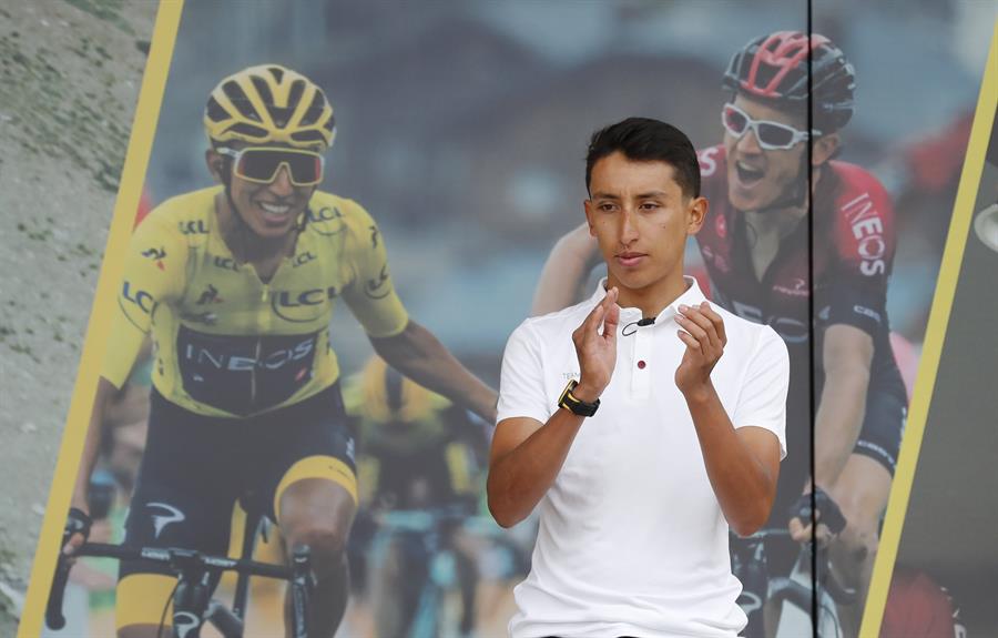 El ciclista colombiano Egan Bernal.