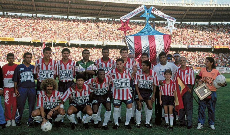 El Tiempo La plantilla de Junior en 1993. Liderados por Carlos 'El Pibe' Valderrama.