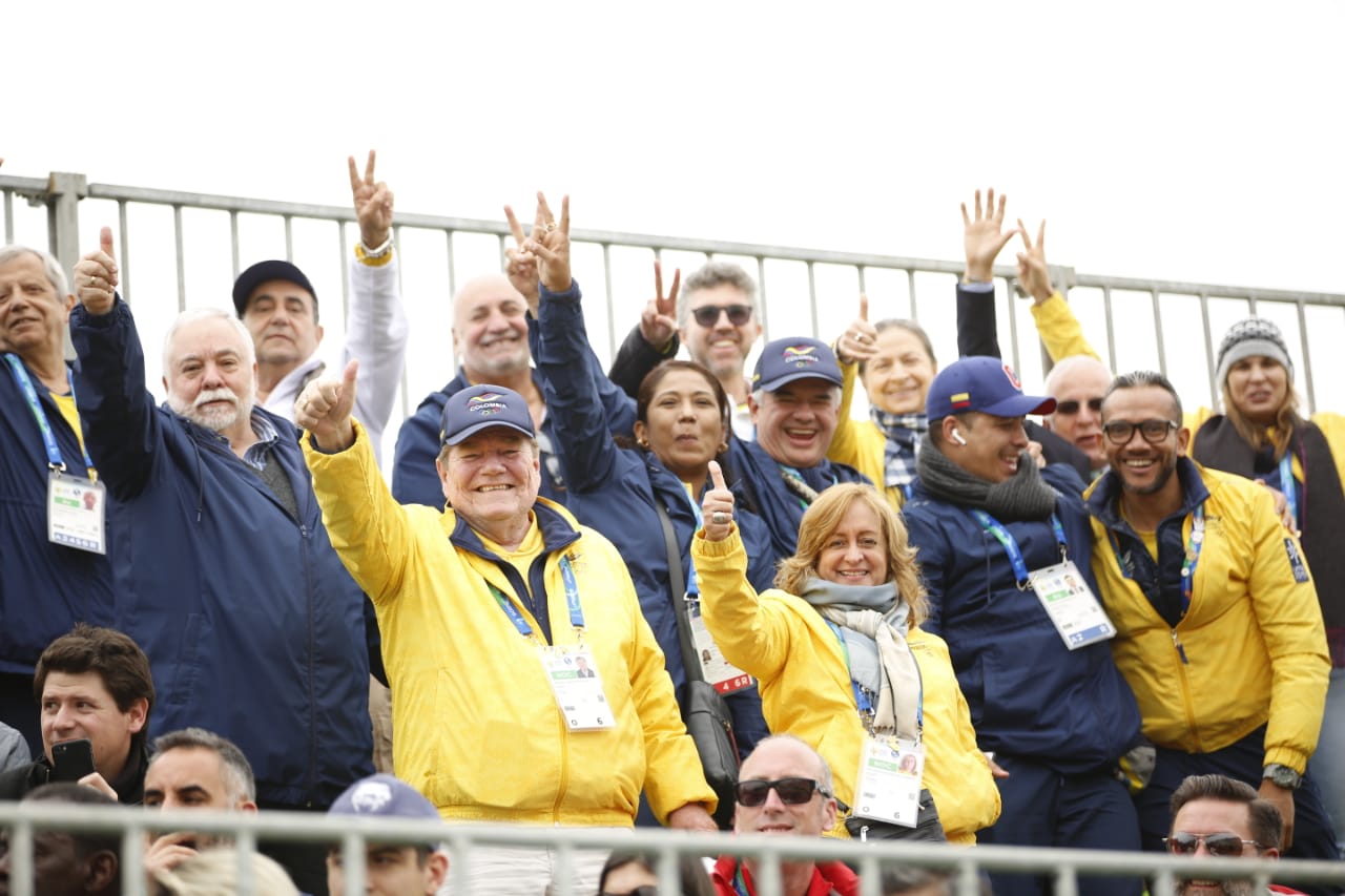 La delegación colombiana en Lima, Perú.