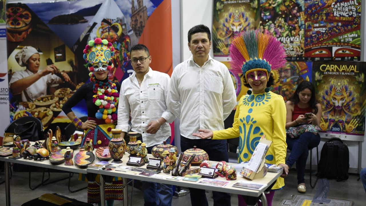 Pasto también participó en la versión 12 de la feria con su Carnaval de Negros y Blancos.