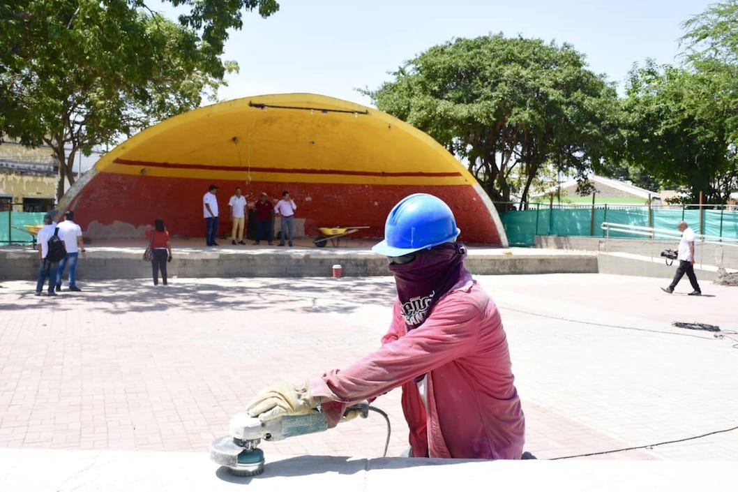 Recuperación de la concha acústica del Parque Almendra.