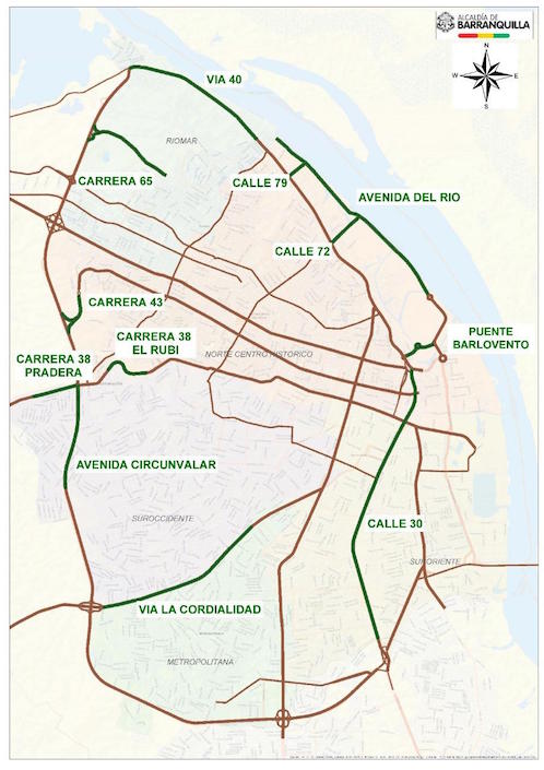 Ubicación geográfica de los diferentes proyectos.