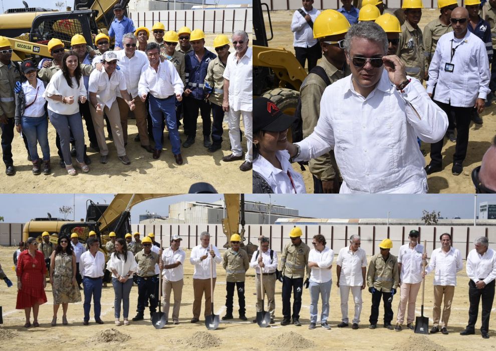 Cristian Mercado Presidente Duque y Alcalde Char, junto con el Ministro de Hacienda y el Presidente del BID.