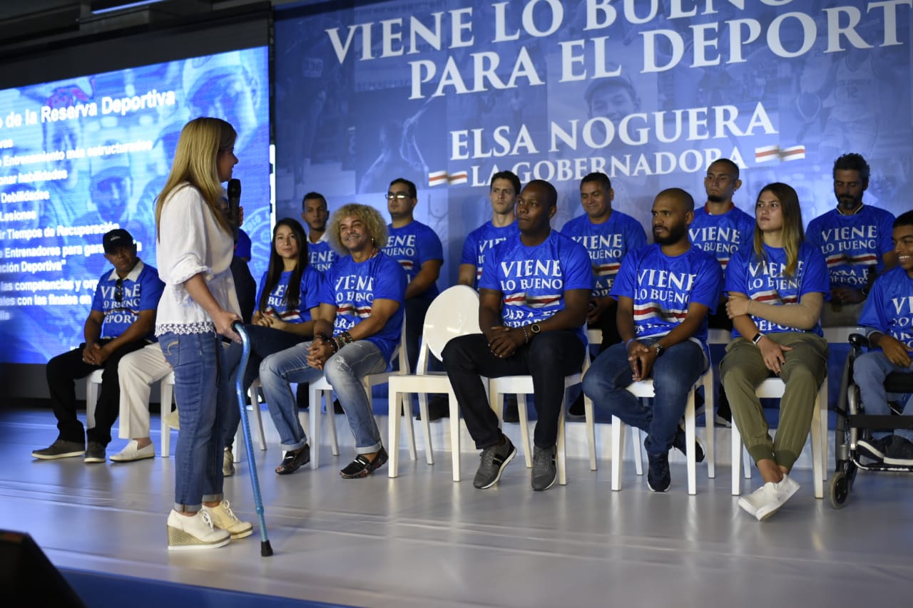 La candidata con los deportistas del Atlántico y la Región Caribe.