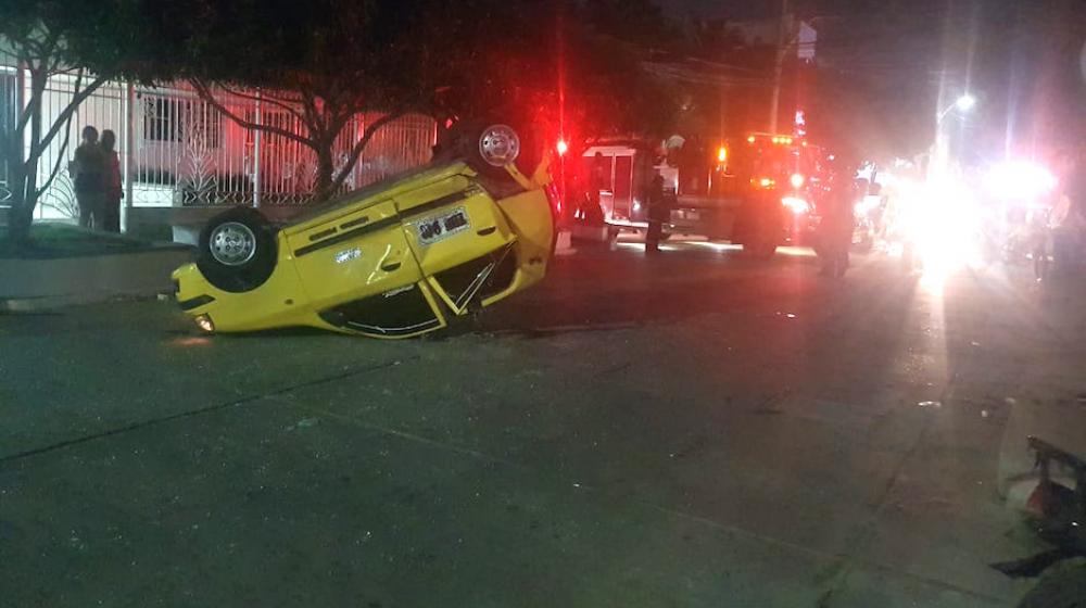 Otro de los vehículos involucrados en el accidente.