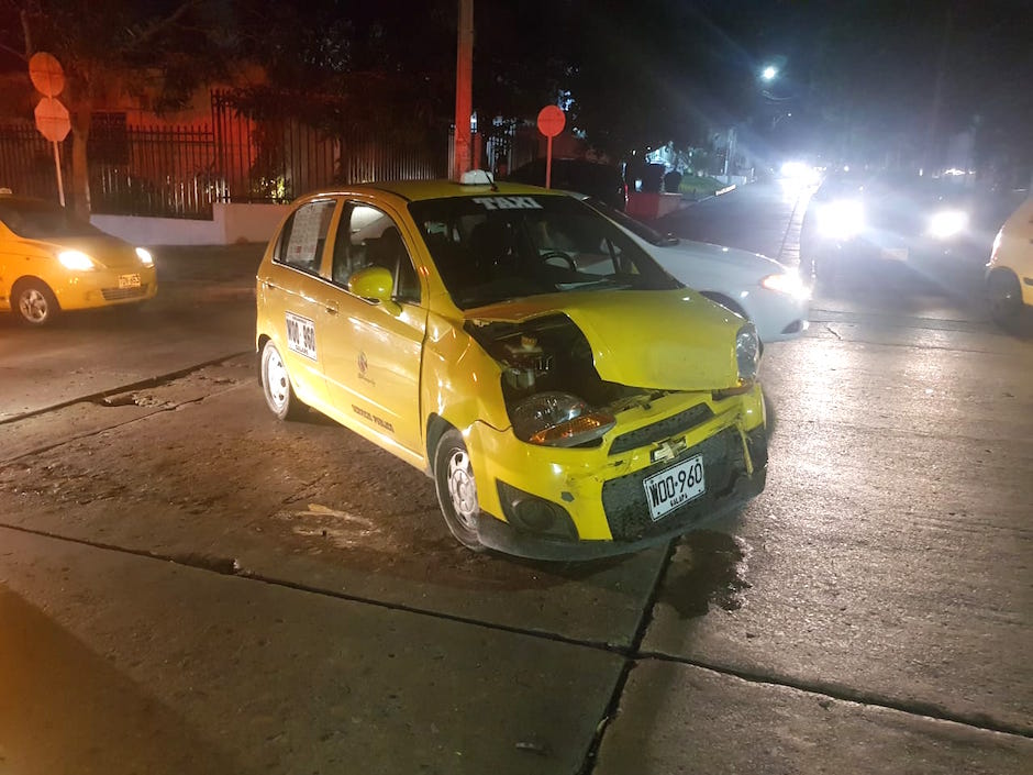 Uno de los vehículos involucrados en el accidente.