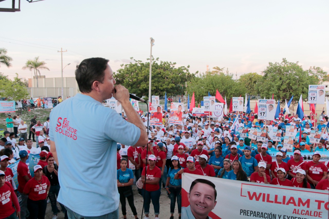 El candidato a la Alcaldía de Soledad, William Torres.