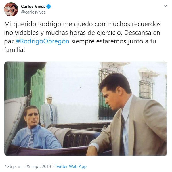 Carlos vives y su amigo Rodrigo Obregón