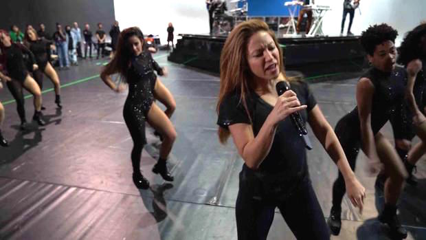 Shakira en ensayo.