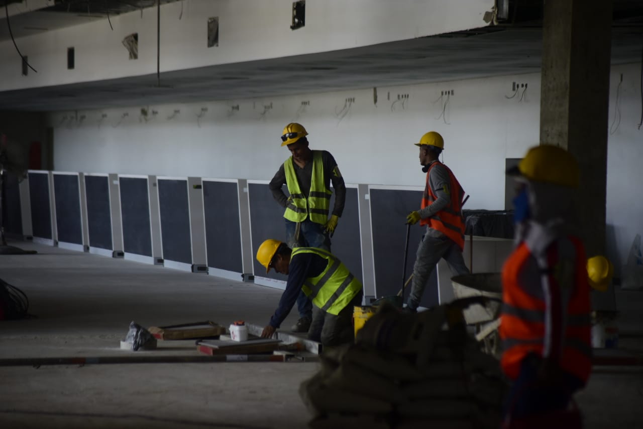 Obras de remodelación del aeropuerto Ernesto Cortissoz.