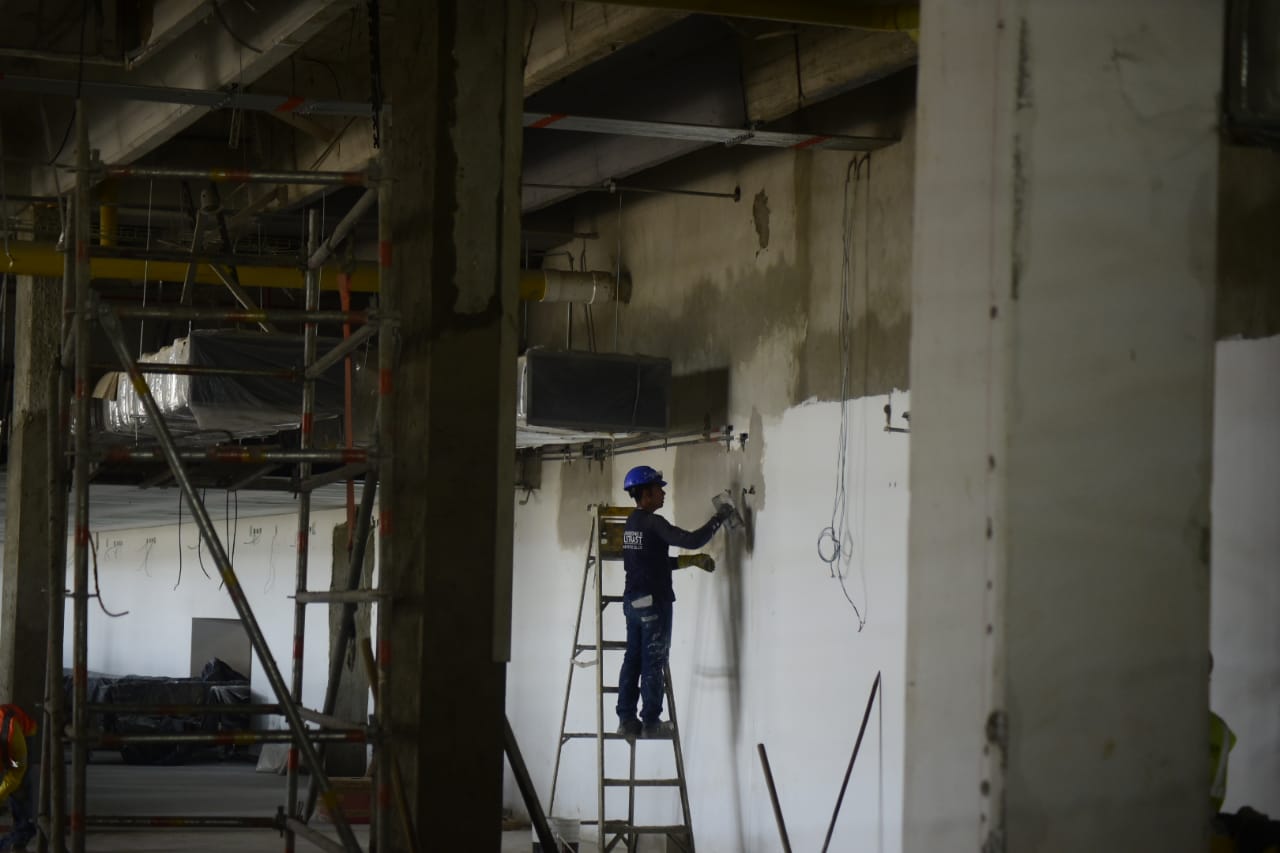 Obras de remodelación del aeropuerto Ernesto Cortissoz.