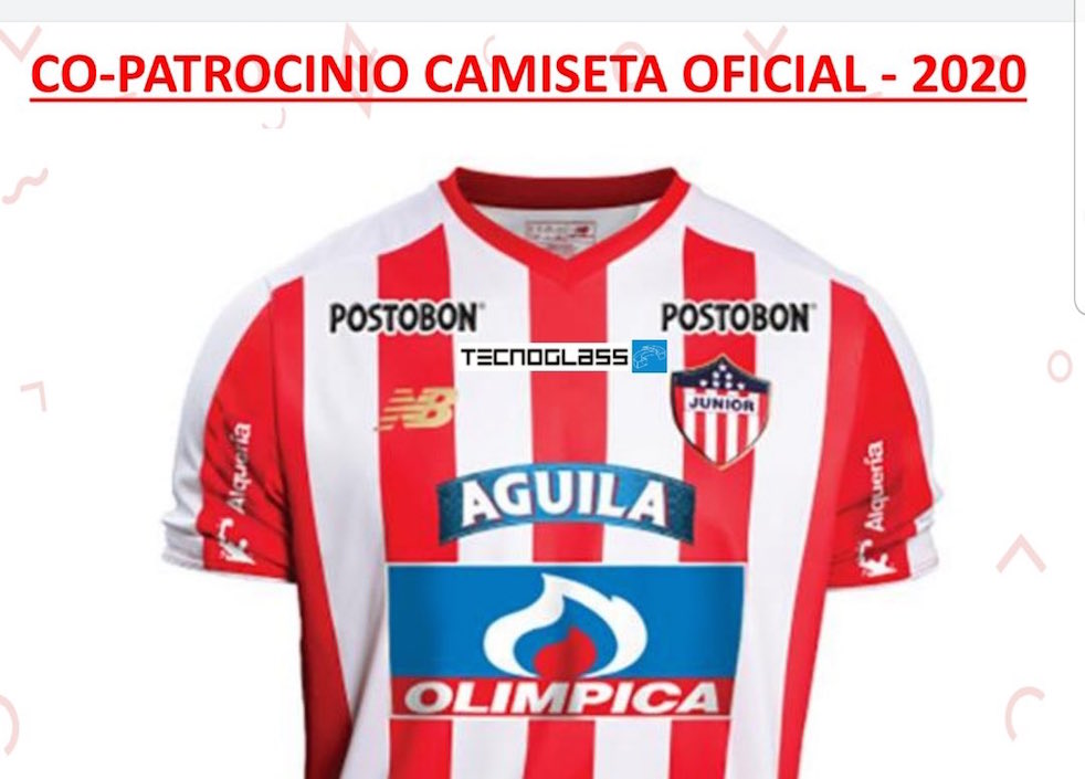 La camiseta juniorista ahora con el patrocinio de Tecnoglass.