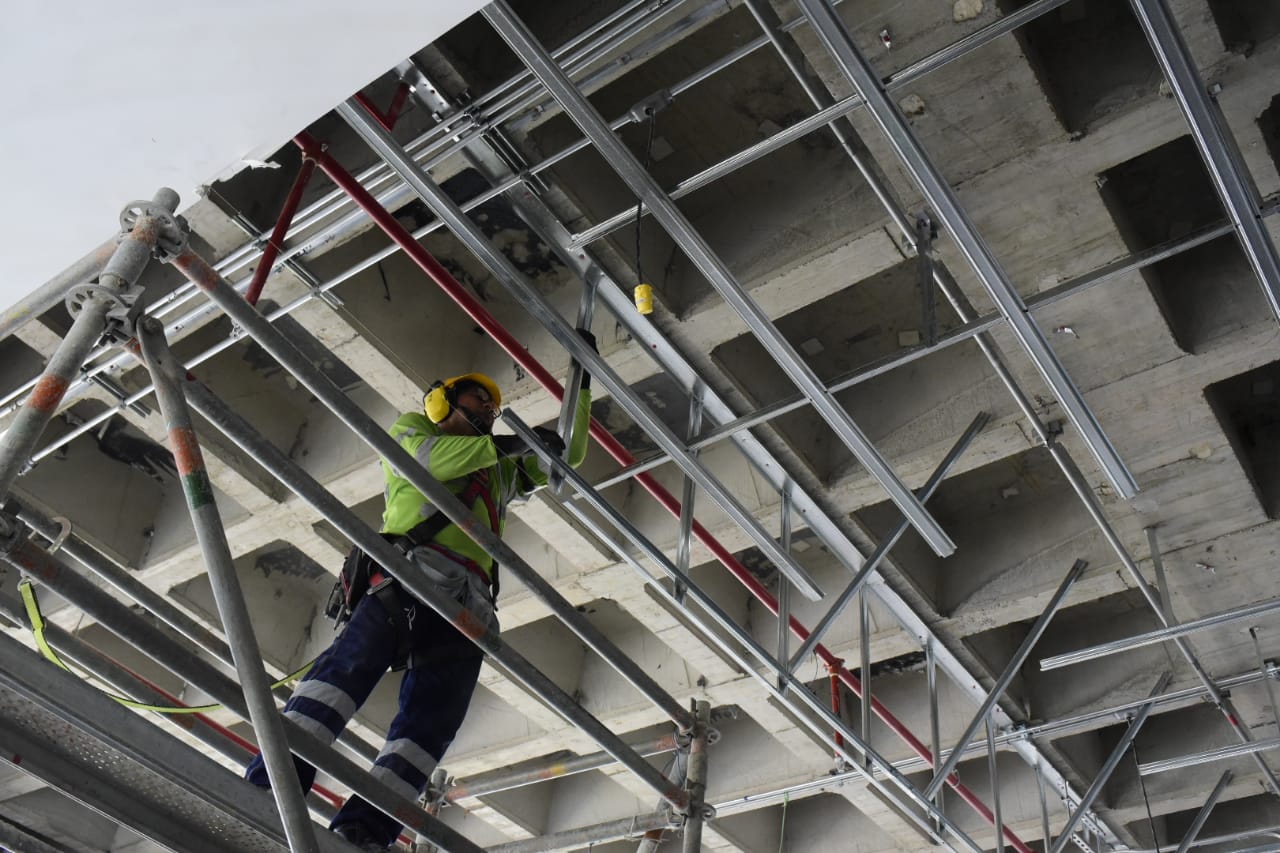 Imagen de las obras en el aeropuerto Ernesto Cortissoz.