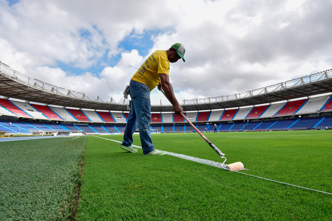 Demarcación de la cancha.