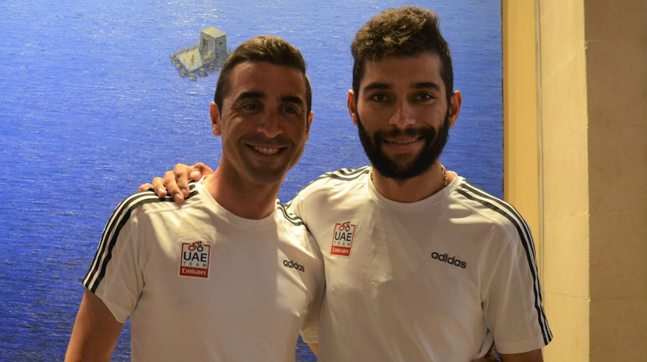 Richeze y Gaviria en el hotel de concentración. 