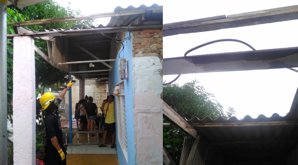 Viviendas afectadas en el barrio El Triunfo, en Soledad. 