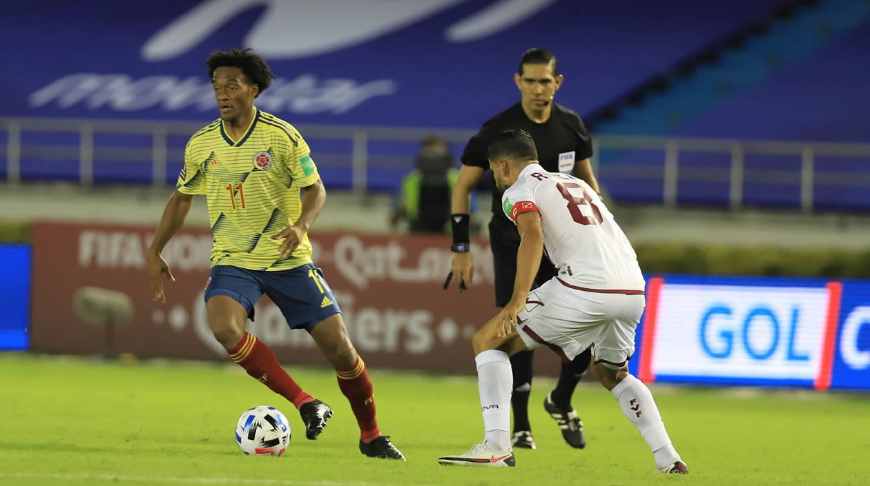 Juan Guillermo Cuadrado, en plena acción. 