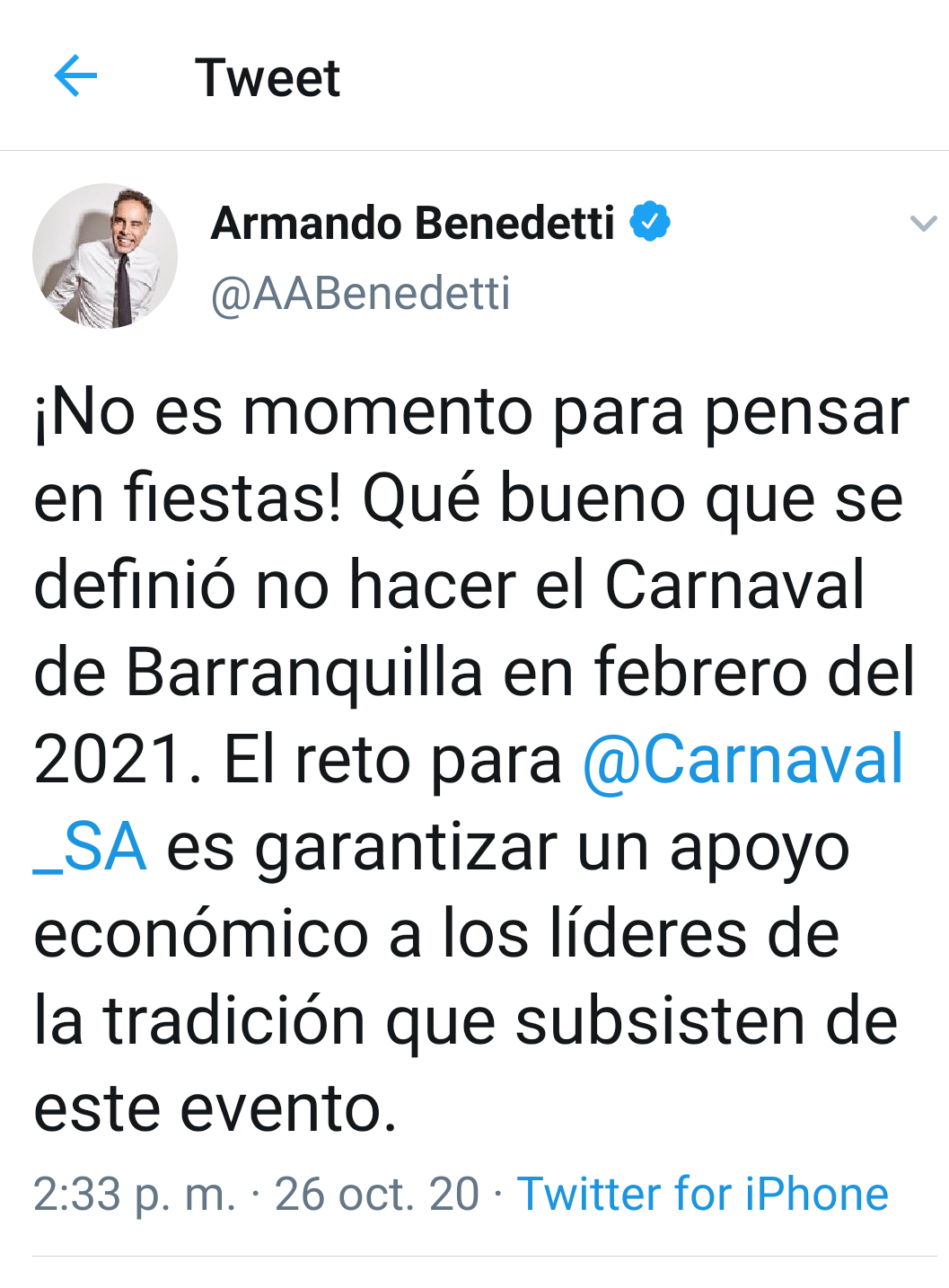 Trino de Armando Benedetti