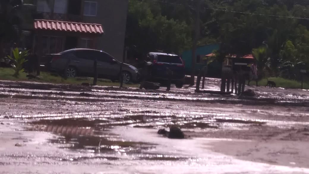 Barrizal en la zona de playas.