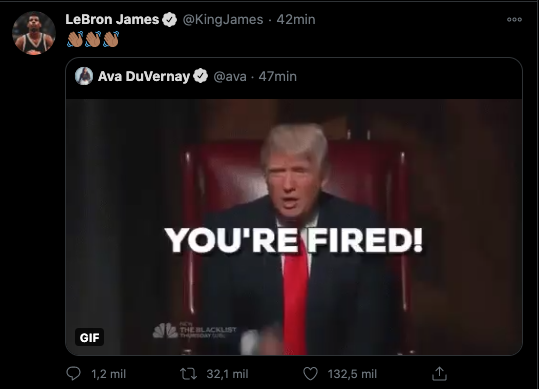 Trino de LeBron James. 